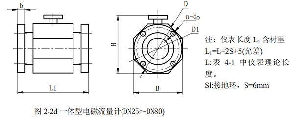 液碱流量计外形尺寸图二